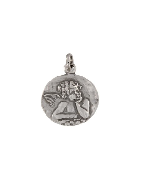 COLG-985 - COLGANTE DE PLATA ÁNGEL BURLÓN DE 21,5 MM