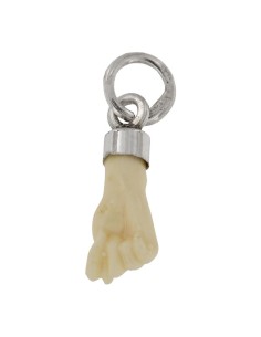 COLG-916 - COLGANTE PUÑO MINI BLANCO 5 MM X 13 MM