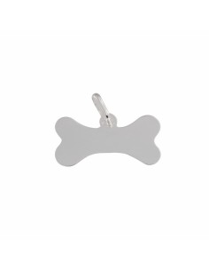 COLG-728 - COLGANTE DE PLATA EN FORMA DE HUESO DE PERRO DE 16 MM X 31 MM