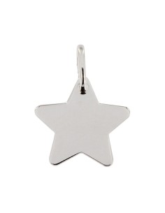 COLG-929 - COLGANTE DE PLATA EN FORMA DE ESTRELLA DE 15 MM X 15 MM