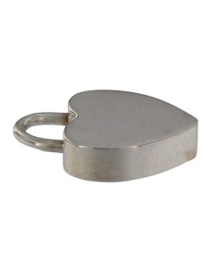 COLG-281 - COLGANTE DE PLATA CORAZÓN CANDADO DE 28 MM DE ALTO 2