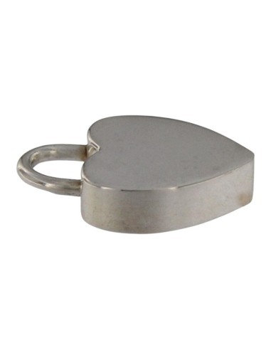 COLG-281 - COLGANTE DE PLATA CORAZÓN CANDADO DE 28 MM DE ALTO