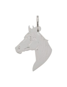 COLG-926 - COLGANTE DE PLATA CON FORMA DE CABEZA DE CABALLO DE 19MM X 17MM