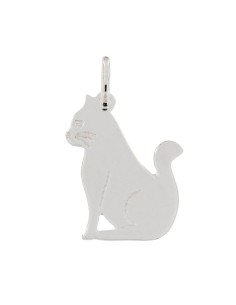 COLG-936 - COLGANTE DE PLATA CON MOTIVO DE GATO 23X15 MM