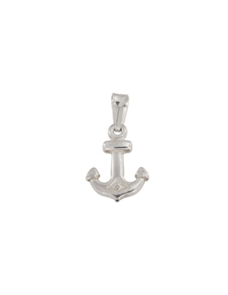 COLG-744 - COLGANTE DE PLATA EN FORMA DE ANCLA  DE 14 MM X 18 MM