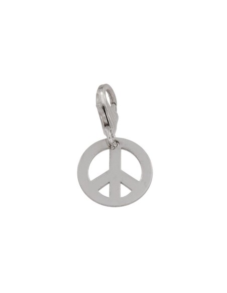COLG-598 - COLGANTE CON EL SÍMBOLO DE LA PAZ CON MOSQUETÓN DE 14 MM DIAMETRO