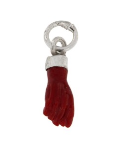 COLG-914 - COLGANTE PUÑO MINI ROJO 5 MM X 13 MM 2