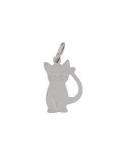 COLG-837 - COLGANTE DE PLATA CON FROMA DE GATO 20X14 MM