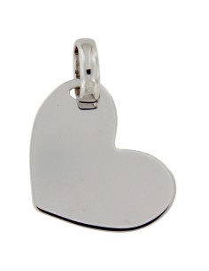 COLG-1003 - COLGANTE DE PLATA CON MOTIVO DE CORAZÓN DE 12 MM X 16 MM 