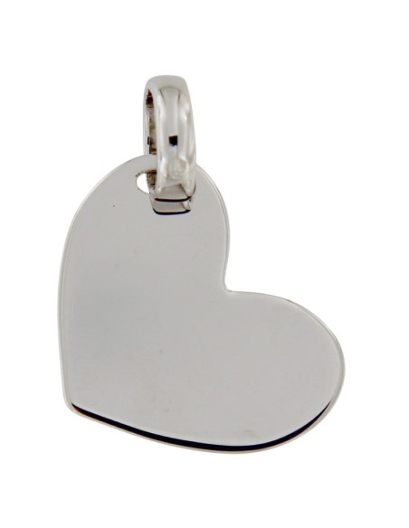 COLG-1003 - COLGANTE DE PLATA CON MOTIVO DE CORAZÓN DE 12 MM X 16 MM 