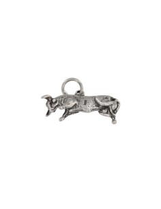 COLG-22 - COLGANTE DE PLATA EN FORMA DE TORO DE 12 MM X 22 MM
