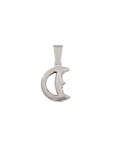 COLG-752 - COLGANTE DE PLATA CON FORMA DE LUNA CALADA DE 11 MM X 16 MM