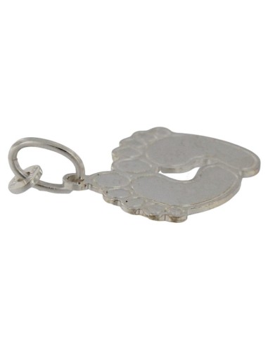 COLG-795 - COLGANTE PIES UNIDOS PLATA DE 19 MM X 20 MM