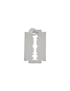 COLG-211 - COLGANTE DE PLATA CON FORMA DE HOJA DE AFEITAR DE 19 MM X 30 MM