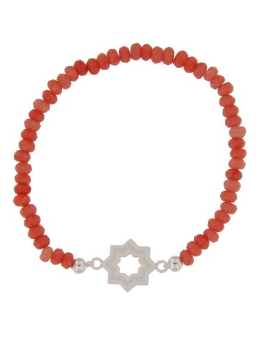 COLG-966 - COLGANTE ENTREPIEZA PULSERA ESTRELLA MUDEJAR SATINADA 14MM