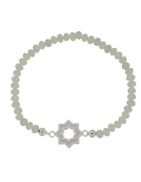 COLG-966 - COLGANTE ENTREPIEZA PULSERA ESTRELLA MUDEJAR SATINADA 14MM