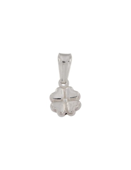 COLG-759 - COLGANTE DE PLATA CON FORMA DE TRÉBOL DE 11 MM X 8 MM