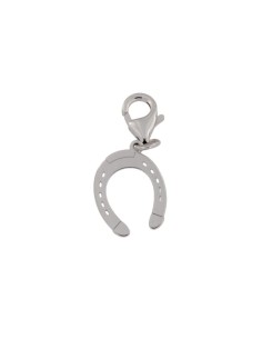 COLG-858 - COLGANTE DE PLATA CON FORMA DE HERRADURA Y MOSQUETÓN DE 13 MM X 15 MM