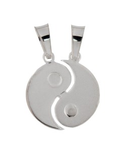 COLG-399 - COLGANTE DE PLATA CON MOTIVO DE GIN-GAN MATE Y BRILLO DE 18 MM