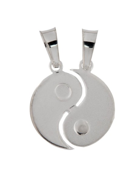COLG-399 - COLGANTE DE PLATA CON MOTIVO DE GIN-GAN MATE Y BRILLO DE 18 MM