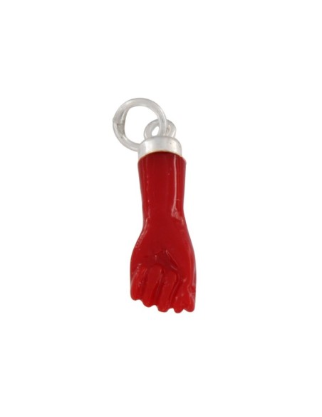 COLG-214 - COLGANTE PUÑO ROJO DE 5 MM X 18 MM 