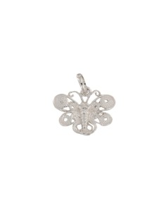 COLG-738 - COLGANTE DE PLATA EN FORMA DE MARIPOSA DE 11 MM X 13 MM