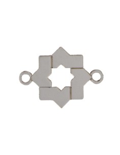 COLG-902 - ENTREPIEZA PULSERA ESTRELLA MUDÉJAR LISA DE 14 MM