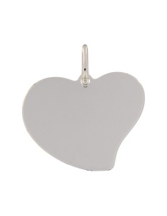 COLG-944 - COLGANTE DE PLATA EN FORMA DE CORAZÓN ABSTRACTA 18 MM X 21 MM