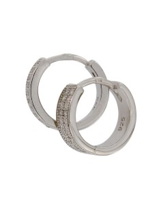 CRI-942 - CRIOLLA DE PLATA CON DOS TIRAS DE CIRCONITAS DE 9 MM  2