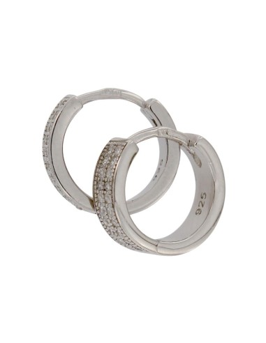 CRI-942 - CRIOLLA DE PLATA CON DOS TIRAS DE CIRCONITAS DE 9 MM 