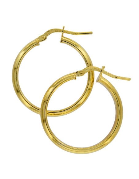 CRI-1054 - CRIOLLA DE PLATA CHAPADA EN ORO DE 20 MM 