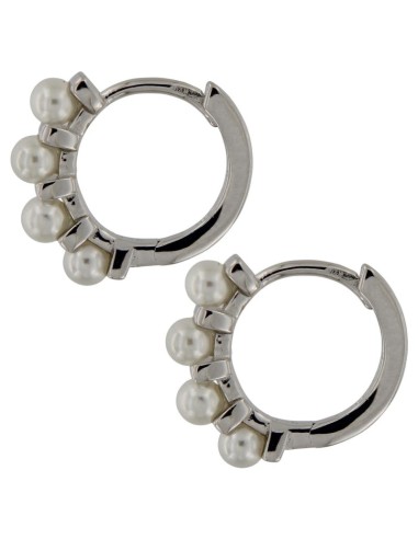 CRI-1250 - CRIOLLA DE PLATA CON PERLAS DE 3 MM Y 10 MM