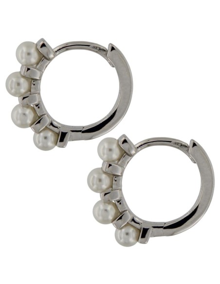 CRI-1250 - CRIOLLA DE PLATA CON PERLAS DE 3 MM Y 10 MM