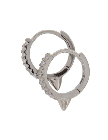 CRI-950 - CRIOLLA DE PLATA CON PINCHO Y CIRCONITA 11 MM