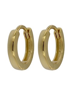 CRI-955 - CRIOLLA DE PLATA CHAPADO EN ORO LISA DE 10 MM