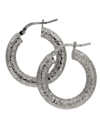 CRI-1147 - CRIOLLA DE PLATA MARTELLE DE 4 MM Y 20 MM