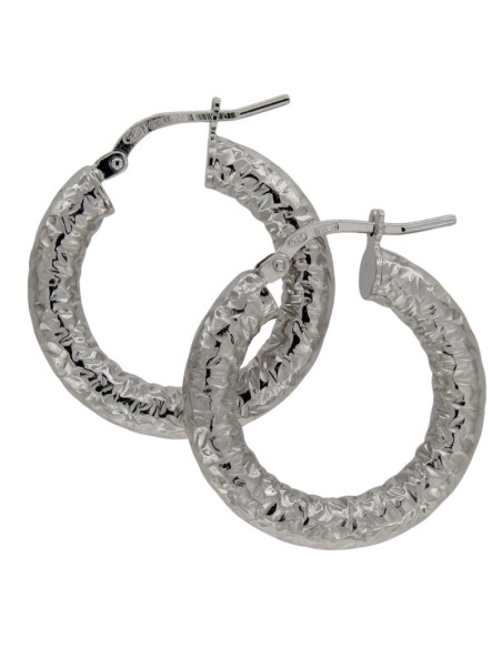 CRI-1147 - CRIOLLA DE PLATA MARTELLE DE 4 MM Y 20 MM