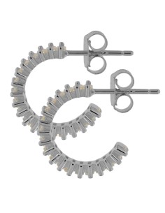 CRI-1248 - CRIOLLA DE PLATA CON PIEDRA BLANCA DE 11 MM  2