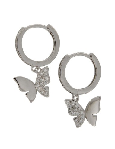 CRI-1068 - CRIOLLA DE PLATA DE 9 MM CON MOTIVO DE MARIPOSA CON CIRCONITA  