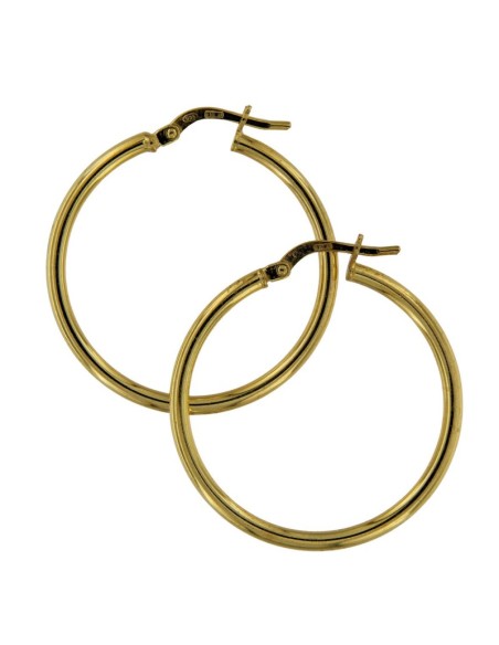 CRI-1126 - CRIOLLA DE PLATA CHAPADA EN ORO DE 2 MM X 25 MM