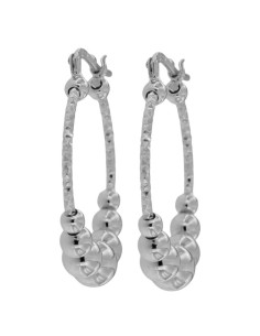 CRI-1175 - CRIOLLA DE PLATA DIAMANTADA CON MOTIVO DE BOLAS DE 15 MM