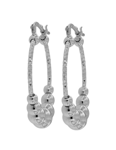 CRI-1175 - CRIOLLA DE PLATA DIAMANTADA CON MOTIVO DE BOLAS DE 15 MM
