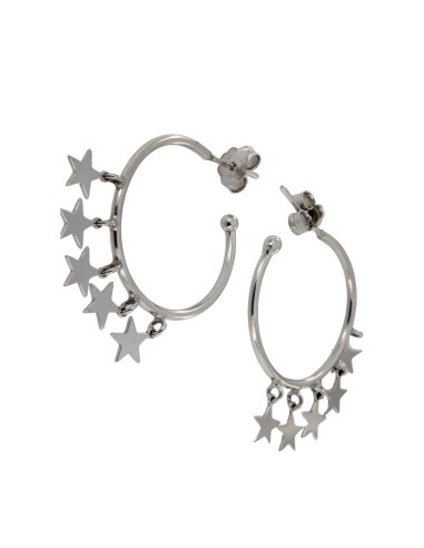 CRI-673 - CRIOLLA DE PLATA CON ABERTURA TRASERA CON MOTIVOS DE ESTRELLAS COLGANTES