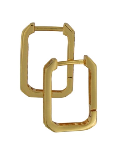 CRI-1246 - CRIOLLA DE PLATA CHAPADA EN ORO CON FORMA OVALADA Y CIRCONITA DE 10 MM X 15 MM