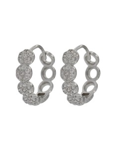 CRI-1009 - CRIOLLA DE PLATA CON MOTIVOS CIRCULARES CON CIRCONITA Y HUECOS DE 4,5 MM Y13 MM