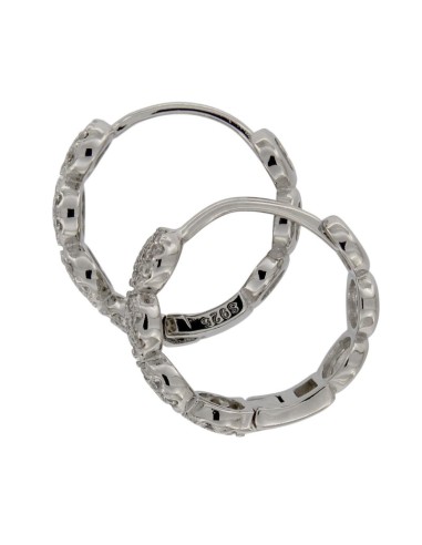 CRI-1009 - CRIOLLA DE PLATA CON MOTIVOS CIRCULARES CON CIRCONITA Y HUECOS DE 4,5 MM Y13 MM