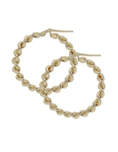 CRI-1125 - CRIOLLA DE PLATA CHAPADA EN ORO CON MOTIVO DE CADENA DE ESLABÓN DE 25 MM 2