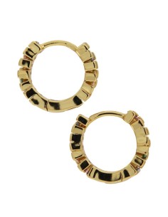 CRI-1024 - CRIOLLA DE PLATA CHAPADA EN ORO CON PIEDRA DE COLORES DE 10 MM  2