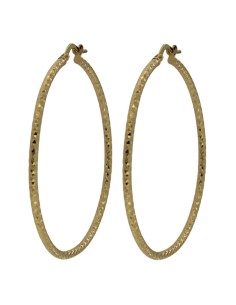 CRI-890 - CRIOLLA DE PLATA CHAPADA EN ORO MARTILLADA DE 42 MM DIÁMETRO Y 2 MM DE GROSOR