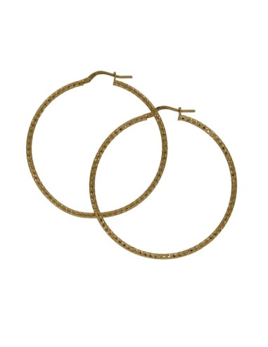 CRI-890 - CRIOLLA DE PLATA CHAPADA EN ORO MARTILLADA DE 42 MM DIÁMETRO Y 2 MM DE GROSOR